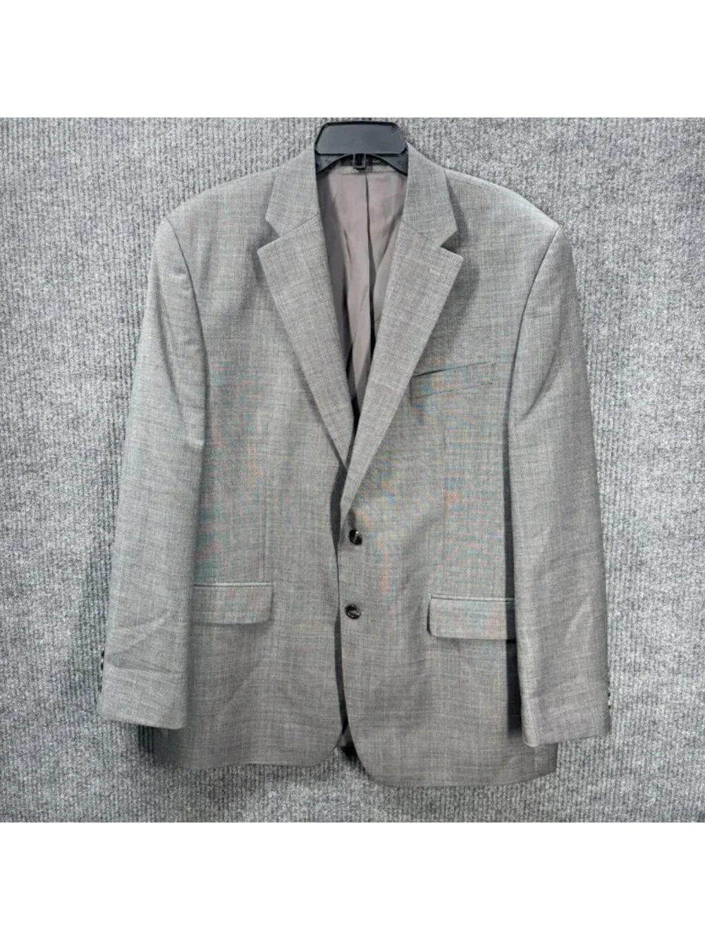 Chaps Blazer Mens 44R Gray 100% Wool Two Button Sport Coat Jacket Suit Separate